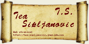 Tea Sipljanović vizit kartica